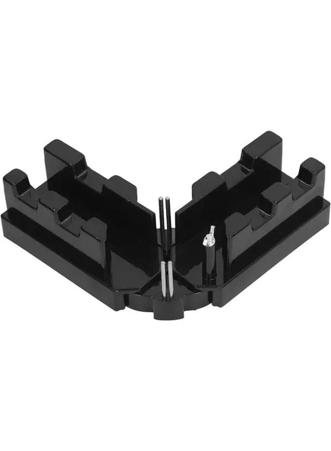 2 في 1 أداة قياس وقص الزوايا مع مثبت زوايا ومنقلة باللون الأسود - Image 1