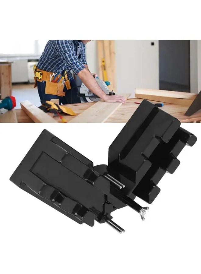 2 في 1 أداة قياس وقص الزوايا مع مثبت زوايا ومنقلة باللون الأسود - Image 5