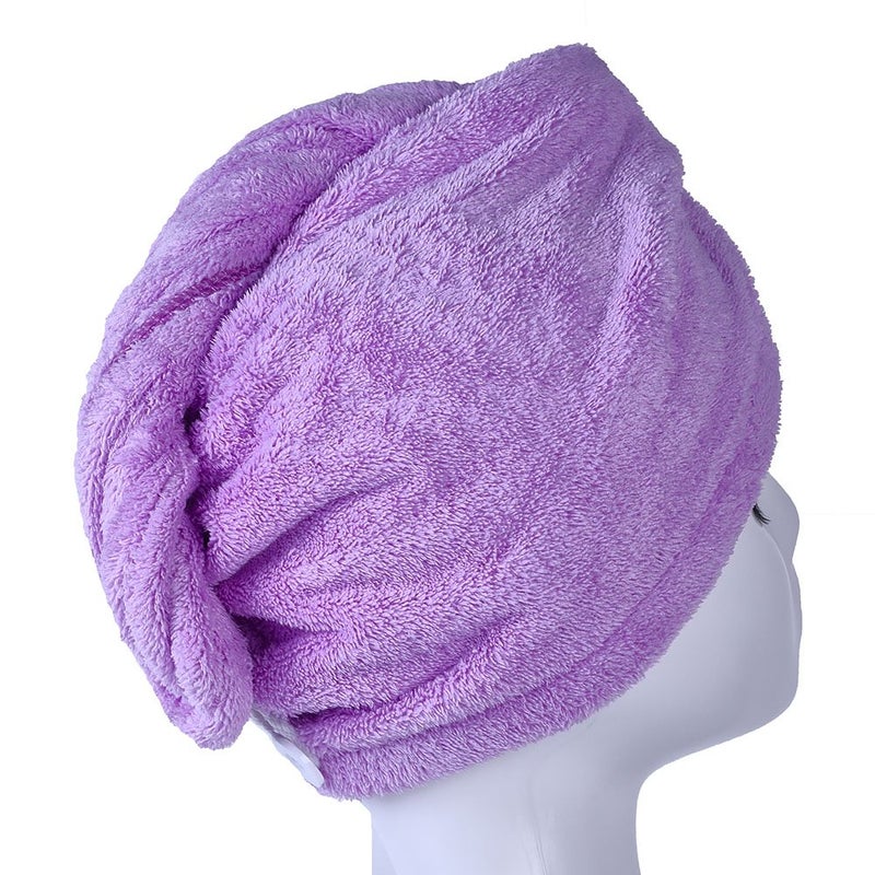 YYXR Microfiber Quick Drying Hair Towel Wrap Super Absorbent Drastically Reduce Hair Drying Time2pack rose purple - Image 5