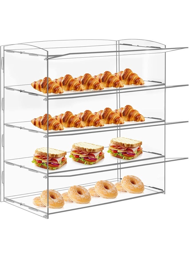 TPGP حافظة عرض أكريليك 4 طبقات لعرض المعجنات والحلويات على الطاولة - Image 1