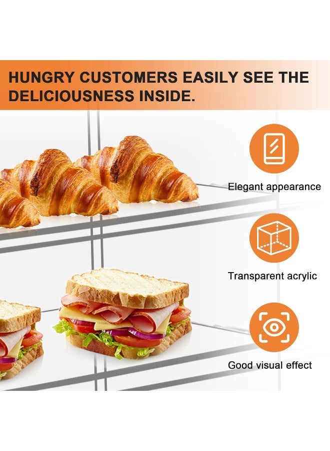 TPGP حافظة عرض أكريليك 4 طبقات لعرض المعجنات والحلويات على الطاولة - Image 2