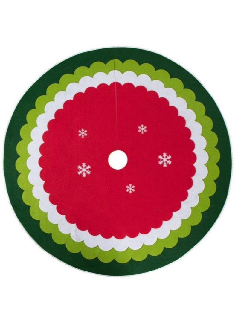 AUTOYSUR Christmas Tree Skirt,diameter 40in/100cm English Alphabet Christmas Tree Bottom Apron for Christmas Tree Holiday Home Party Indoor Decorations,for Christmas Tree Decoration  - Image 2
