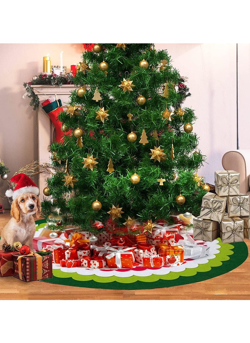 AUTOYSUR Christmas Tree Skirt,diameter 40in/100cm English Alphabet Christmas Tree Bottom Apron for Christmas Tree Holiday Home Party Indoor Decorations,for Christmas Tree Decoration  - Image 3