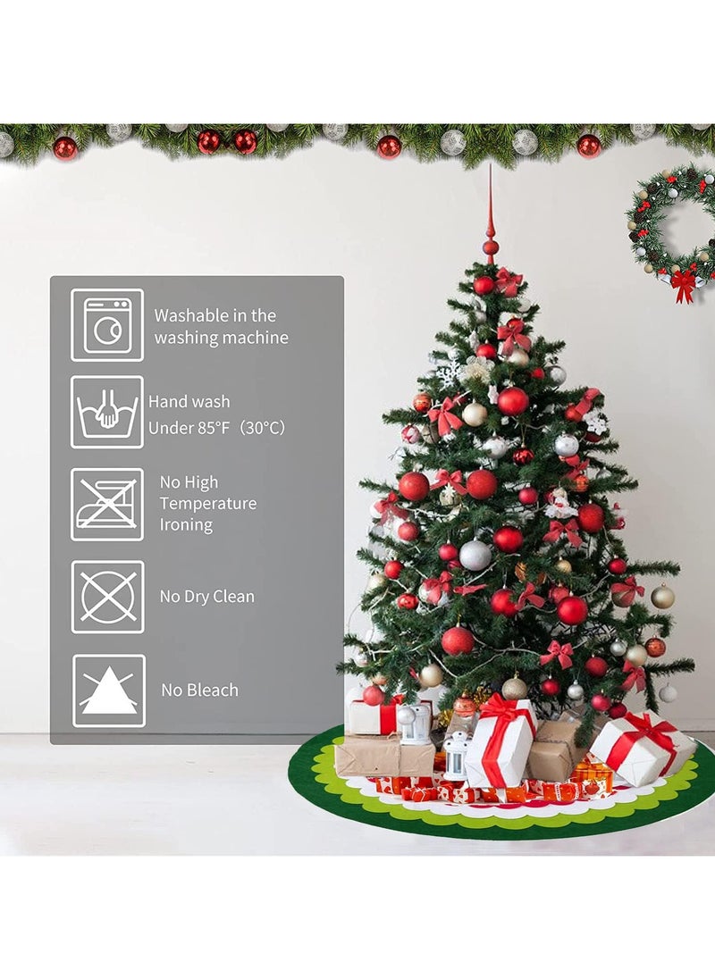 AUTOYSUR Christmas Tree Skirt,diameter 40in/100cm English Alphabet Christmas Tree Bottom Apron for Christmas Tree Holiday Home Party Indoor Decorations,for Christmas Tree Decoration  - Image 4