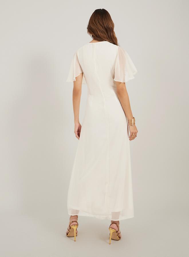 Styli Embellished Short Sleeves A-Line Maxi Dress  - Image 5