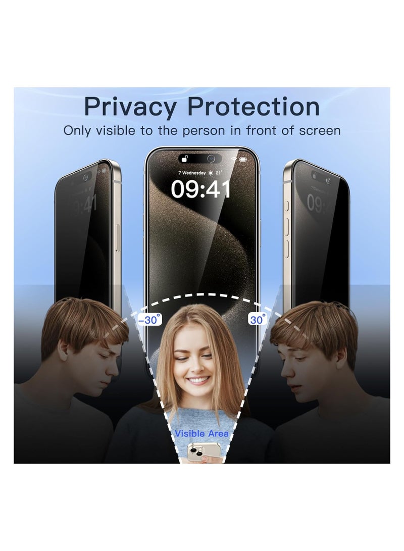 واقي شاشة لهاتف iPhone 16 Pro Max واقي شاشة من الزجاج المقسى مقاوم للخدش iPhone 16 Pro Max من الزجاج المقسى من الحافة إلى الحافة - Image 4