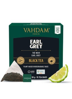 VAHDAM Earl Grey Black Tea Bags 15 Count High Caffeine Citrusy Bergamot Individually Wrapped  - Image 1