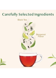 VAHDAM Earl Grey Black Tea Bags 15 Count High Caffeine Citrusy Bergamot Individually Wrapped  - Image 2