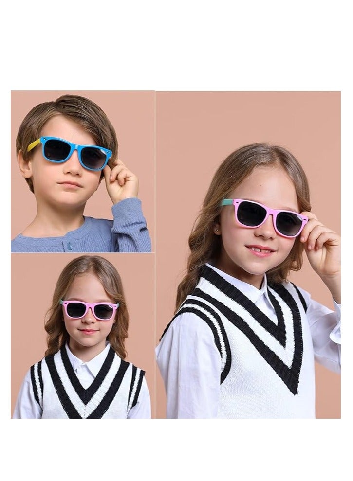Kids Polarized Sunglasses TPEE Rubber Flexible Frame for Boys Girls Age 3-8, 100% UV Protection Toddler Sunglasses - Image 2