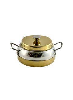 Homemaker Ellora Hotpot 2500ml Capacity - Air Tight Lid - High Quality Stainless Steel - Gold & Silver 