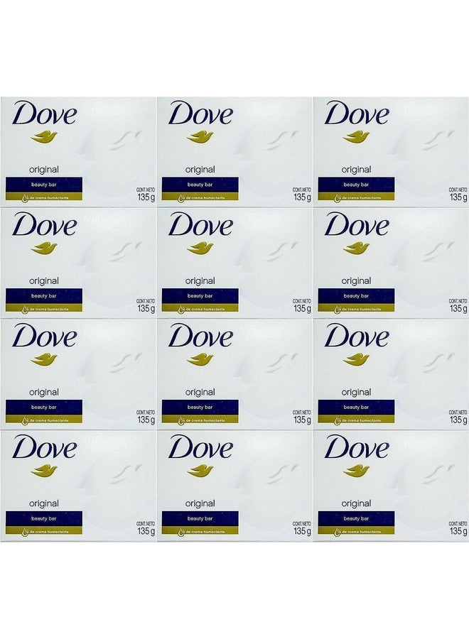 دوف صابونة دوف البيضاء الكريمية 4.75 أونصة / 135 جرام (عبوة من 12 قطعة) - Image 1