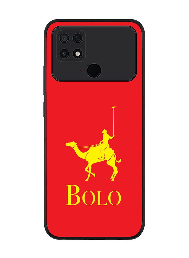 Stylizedd Rugged Black edge case for Xiaomi Poco C40 Slim fit Soft Case Flexible Rubber Edges Anti Drop TPU Gel Thin Cover - BOLO Red - Image 1