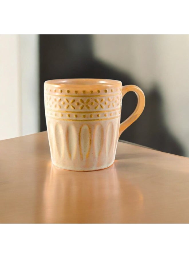 AKDC Ceramic 400ML Mug Tea Coffee Mug Peach Puff Color - Image 1