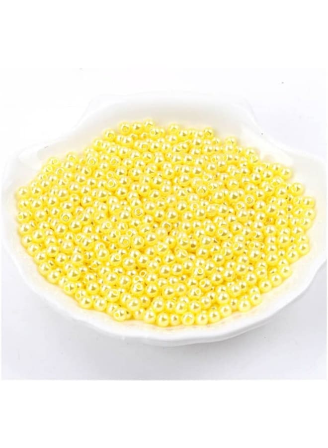 3/4/6/8/10/12mm Acrylic Spacer Beads Imitation Pearls Round Loose Beads For Jewelry Making DIY Garment Pearls Beads (Color : 7, Size : 8mm100pcs)  - Image 4
