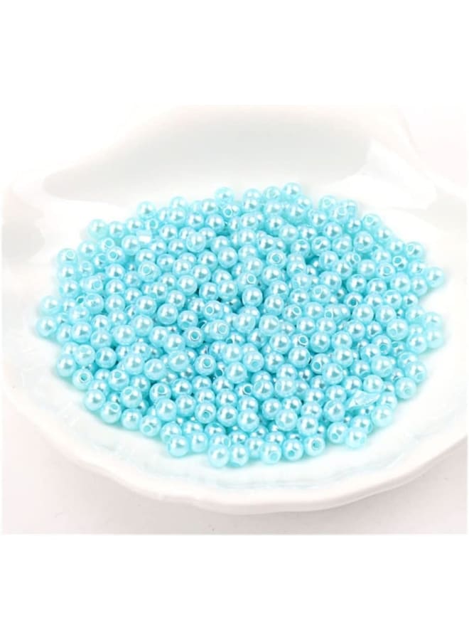 3/4/6/8/10/12mm Acrylic Spacer Beads Imitation Pearls Round Loose Beads For Jewelry Making DIY Garment Pearls Beads (Color : 7, Size : 8mm100pcs)  - Image 5