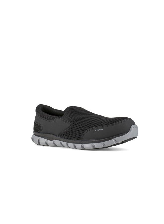 Reebok Work Men's RB4037 Sublite Cushion Work Safety Athletic Slip-on Alloy Toe Shoe Black, 9.5 - Image 1