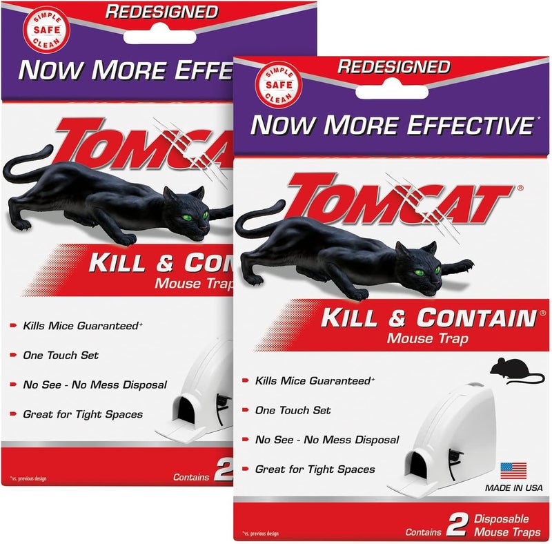 TOMCAT Kill & Contain Mouse Trap, 2-Pack (4 Traps) - Image 1