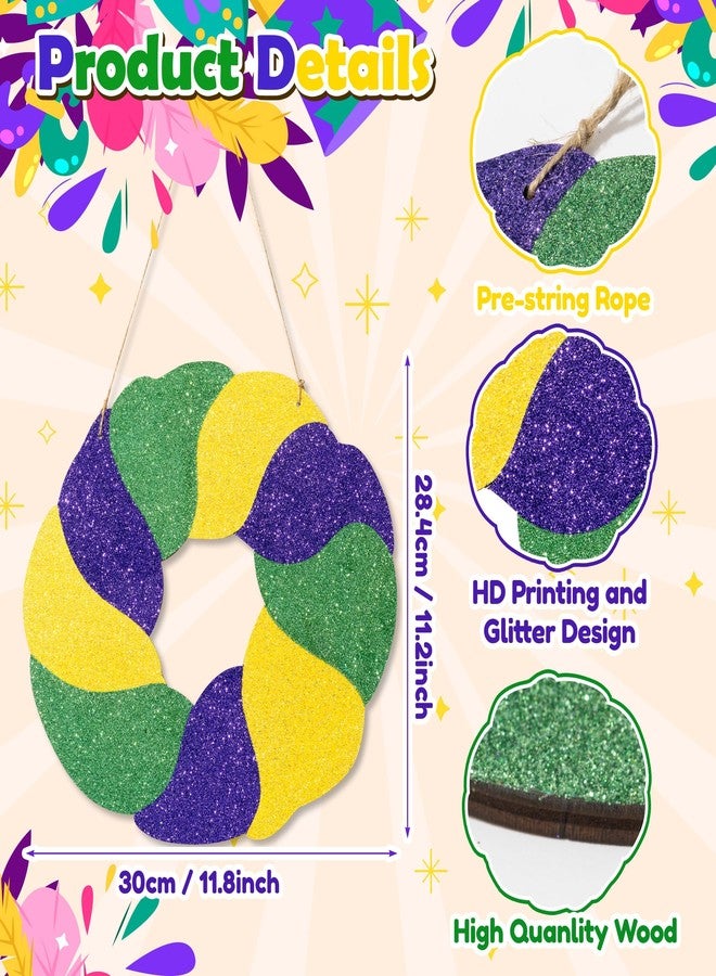 A1diee A1-Mardi Gras Door Sign 1Pcs - Image 2