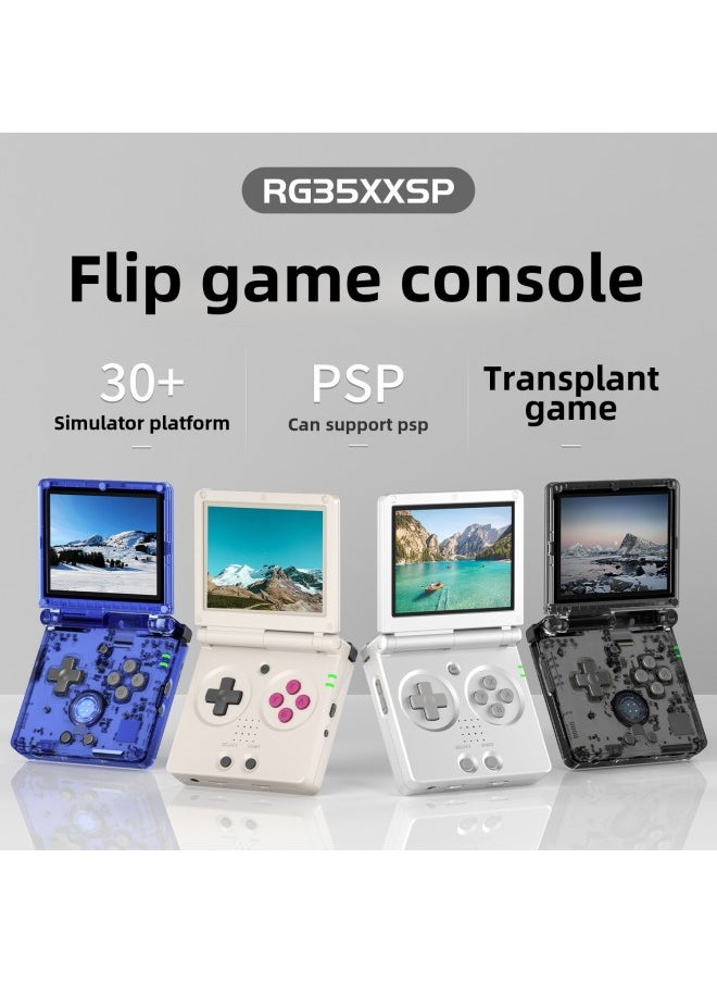 Generic - RG35XXSP Game Machine Wireless Flip Open Source Handheld Retro Handheld PSP HD TV Game Machine 1 Wholesale-Product Color:35xx Sp 32+64g English Version-Model:Silver - Image 1