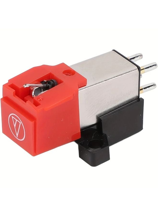 AT91R Dual Moving Magnet Turntable with Diamond Stylus Carbon Fiber Cartridge Red Black - Image 3