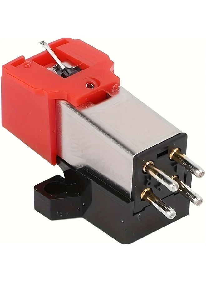 AT91R Dual Moving Magnet Turntable with Diamond Stylus Carbon Fiber Cartridge Red Black - Image 1