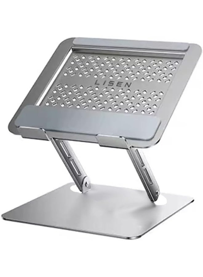 Lisen Adjustable Laptop Stand, Ergonomic Foldable & Portable Computer ...