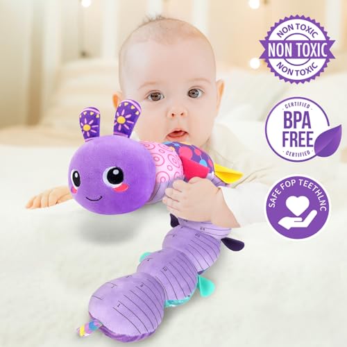 KMUYSL Baby Toys 0-6 6-12 Months, Sensory Music Animal Stuffed Toy for 0 1 2 3 4 5 6+ Months, Plush Toy with Crinkle and Rattles for Infant Newborn, Tummy Time Toys Gifts for 0-3-6-12 Month - Image 5