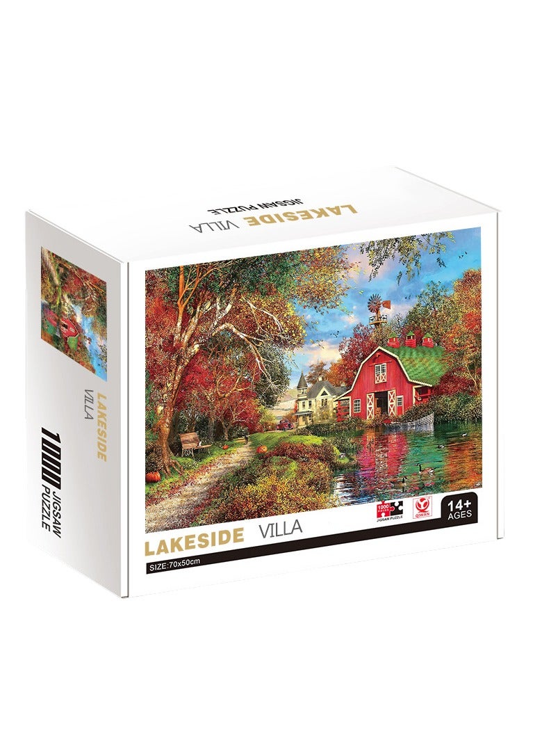 1000 pieces of colorful landscape puzzle, puzzle and leisure play, suitable for adults and children - Image 1