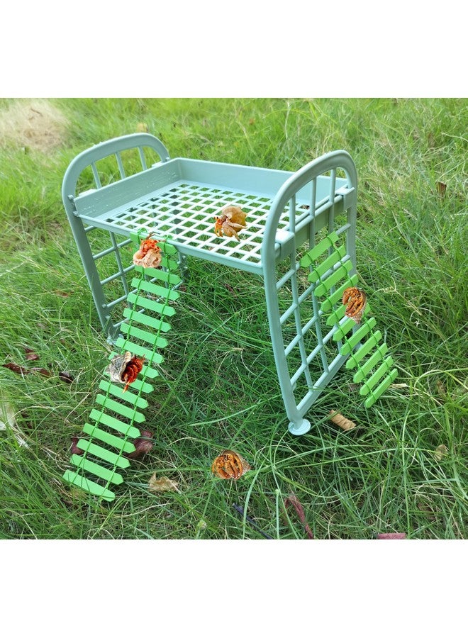 Generic Hermit Crab Climbing Toys Reptile Ladder Plastic Grid Habitat Hammock for Hamster Guinea Pig (Green)  - Image 5