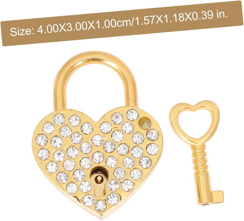 STOBOK مجموعة من 2 قفل على شكل قلب لغرفة النوم وخزانة الأبواب - Image 3
