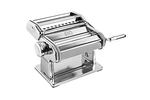 Marcato Made in Italy Atlas 150 Design Manual Pasta Maker Machine, Chrome Steel. Makes Lasagna, Fettuccine & Tagliolini - Image 1