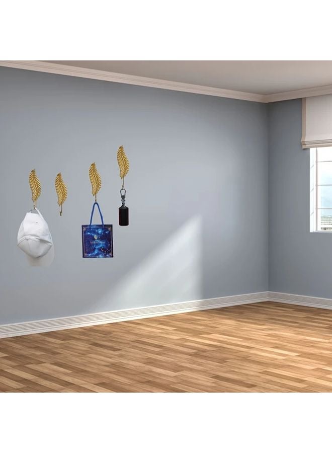 2 Pcs Long Leaf Wall Hooks No Nails Decorative Key Holder - Image 3