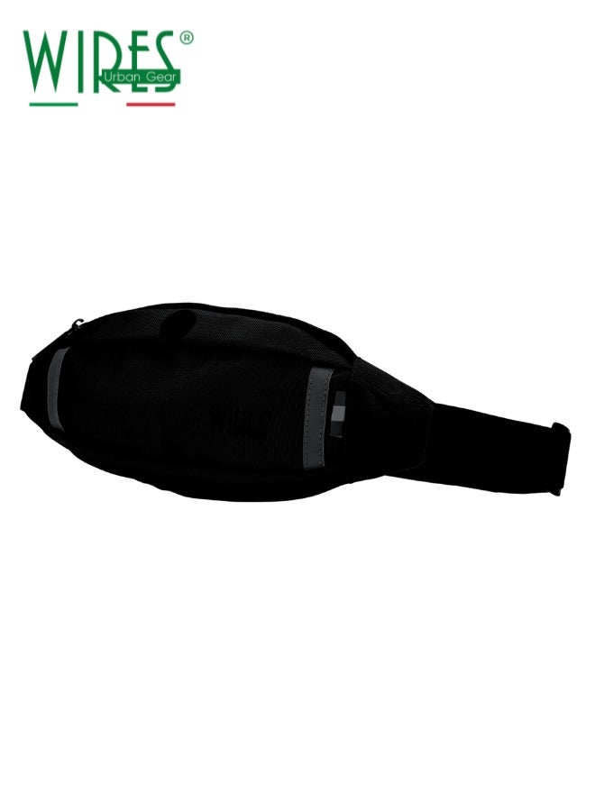 Wires Wires Fanny Pack for Men & Women, Unisex Waist Bag , Waist Pack for Men & Women with Adjustable Strap for Sports, Marathon, Gym, Casual, Hiking & Cycling | Fanny Bag for Traveling, Outdoor (Black)  - Image 1