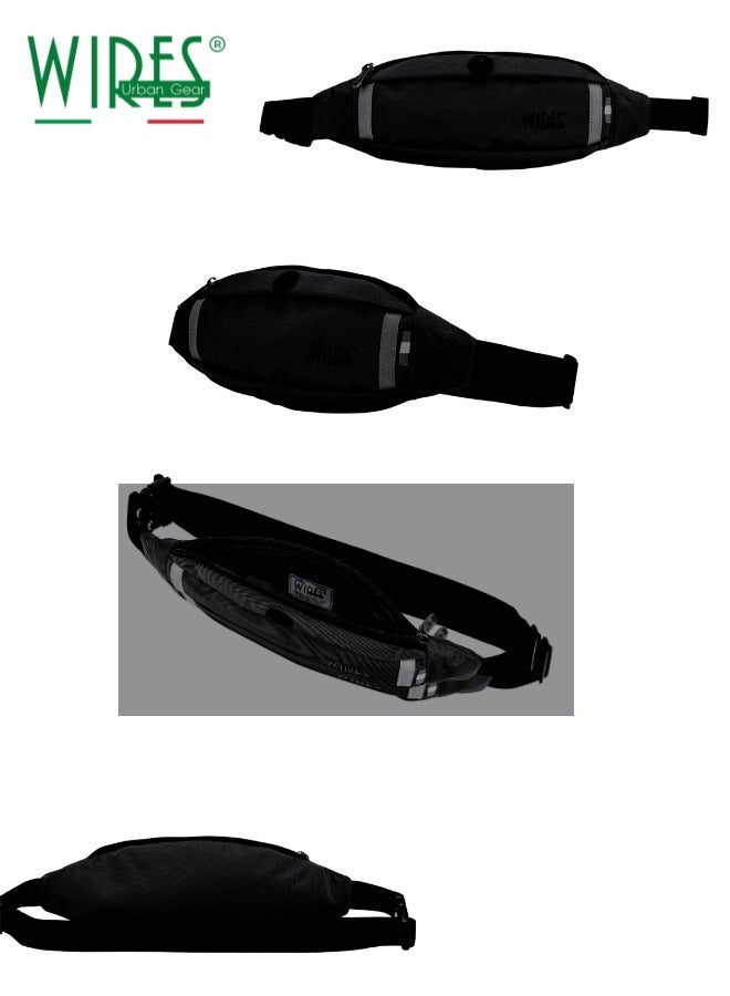 Wires Wires Fanny Pack for Men & Women, Unisex Waist Bag , Waist Pack for Men & Women with Adjustable Strap for Sports, Marathon, Gym, Casual, Hiking & Cycling | Fanny Bag for Traveling, Outdoor (Black)  - Image 5