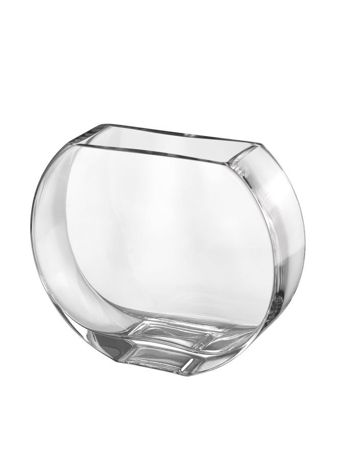 Barski Glass - Vase - Round - Classic Clear - 7.25" Long - Heavy Durable - Made in Europe - by Barski - Image 1