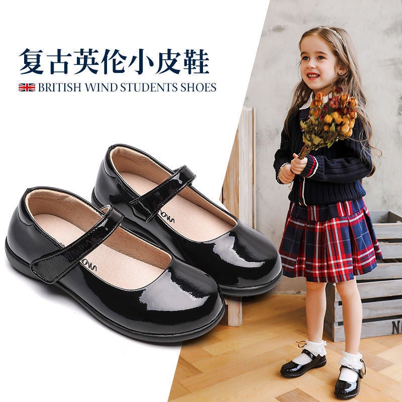 Haonordi Girls' Small Leather Shoes Black Kidsren'S Princess Performance Shoes Spring & Fall Soft Bottom Campus Preppy Style - Image 5