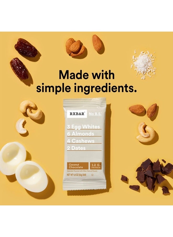 RXBAR Protein Bars, 12g Protein, Gluten-Free, Snacks, Coconut Chocolate, 9.1oz Box (5 Bars)  - Image 2