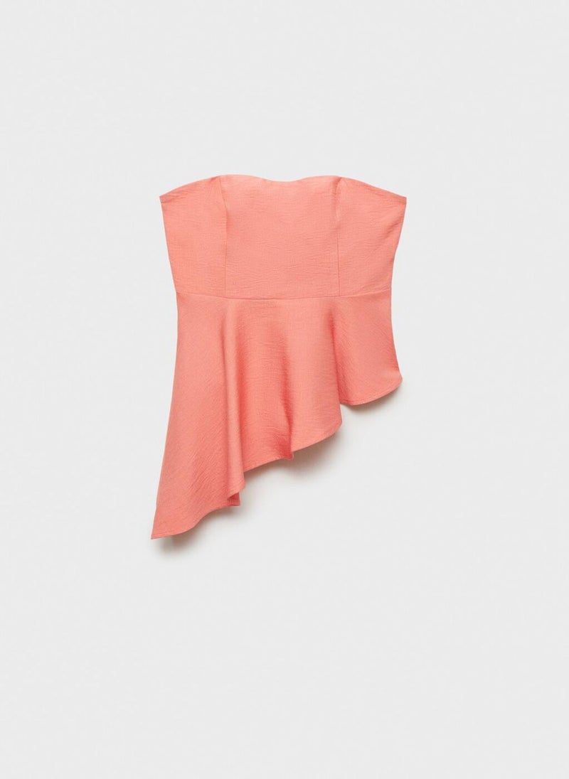 MANGO Asymmetrical Strapless Top  - Image 5