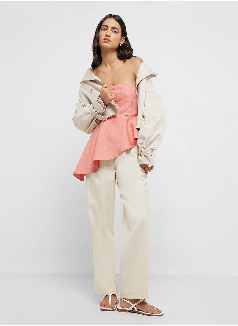 MANGO Asymmetrical Strapless Top  - Image 4
