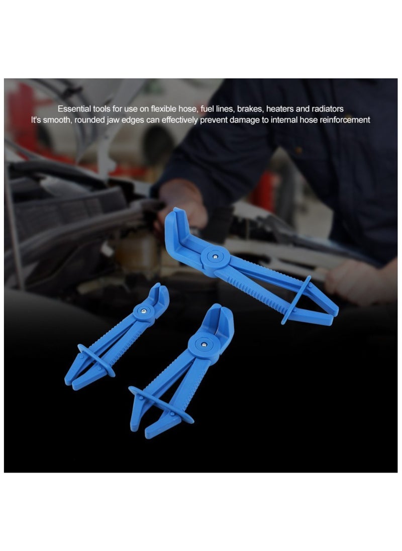SYOSI - 3 Pack Hose Pinch off Pliers Set,Plastic Fuel Line Flexible Straight Jaw Hose Clamp Pliers Kit, for Flexible Hoses, Gas Lines, Radiator, Brake,Automotive Coolant Hose Spring Clamps Tool (90 Angled) - Image 1