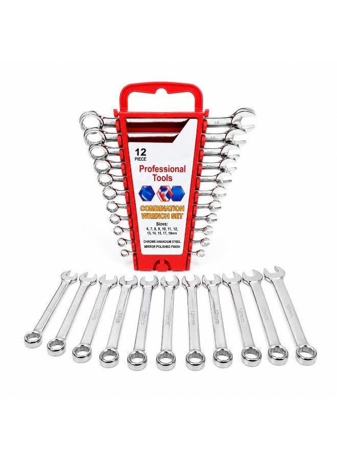 NYVIO 12-Piece Combination Spanner Wrench Set – Durable Chrome Vanadium Steel Tools for Home, Garage & Car Repair - Image 2