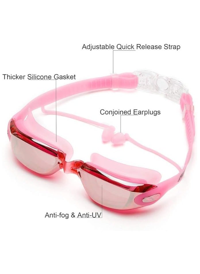 Buytory Buytory Swimming Goggles & Cap Set for Adults – UV Protection, Anti-Fog, Waterproof Silicone, with Nose Clip & Earplugs  - Image 5