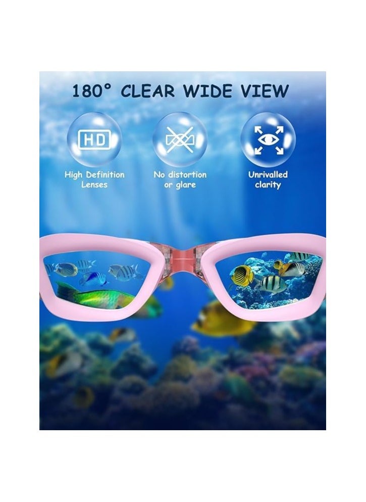 Buytory Buytory Swimming Goggles & Cap Set for Adults – UV Protection, Anti-Fog, Waterproof Silicone, with Nose Clip & Earplugs  - Image 2