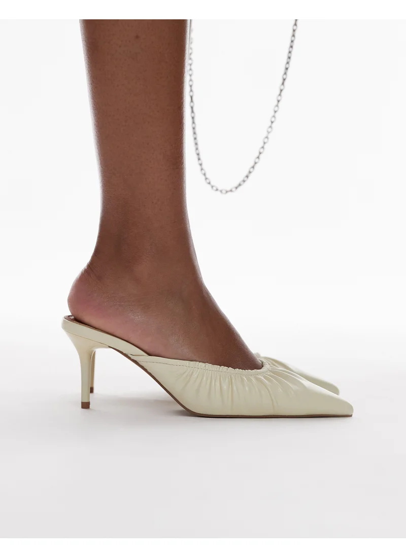 توب شوب Dill Ruched Slip On Mid Heeled Mules