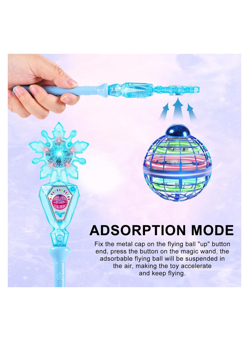 null - Magic Wand Controller with Infrared Sensor for Flying Orb Ball Cosmic Globe Mini Drone Fidget Spinner Toy, Gifts for Kids Adults, Two Modes Built in LED Lights - Image 1