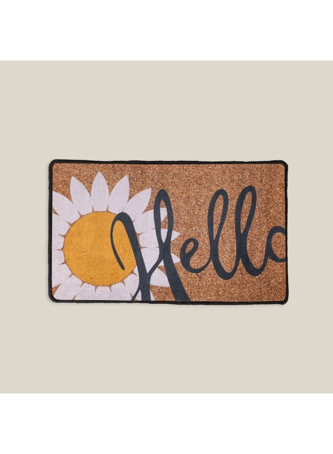 Sunflower Hello Door Mat - Image 1