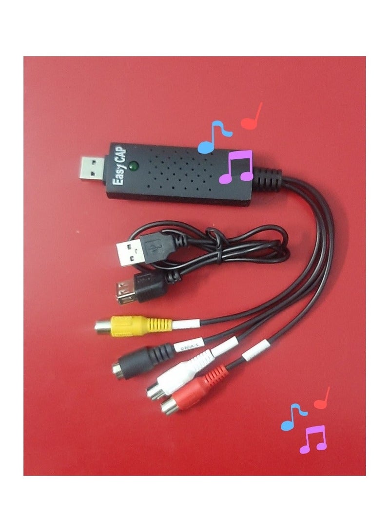 Easycap Original EasyCap USB 2.0 card for converting old VHS tapes and cameras to computer and laptop, and connecting and playing the receiver on mobile and phone (RCA audio and video converter and recorder) - Image 3