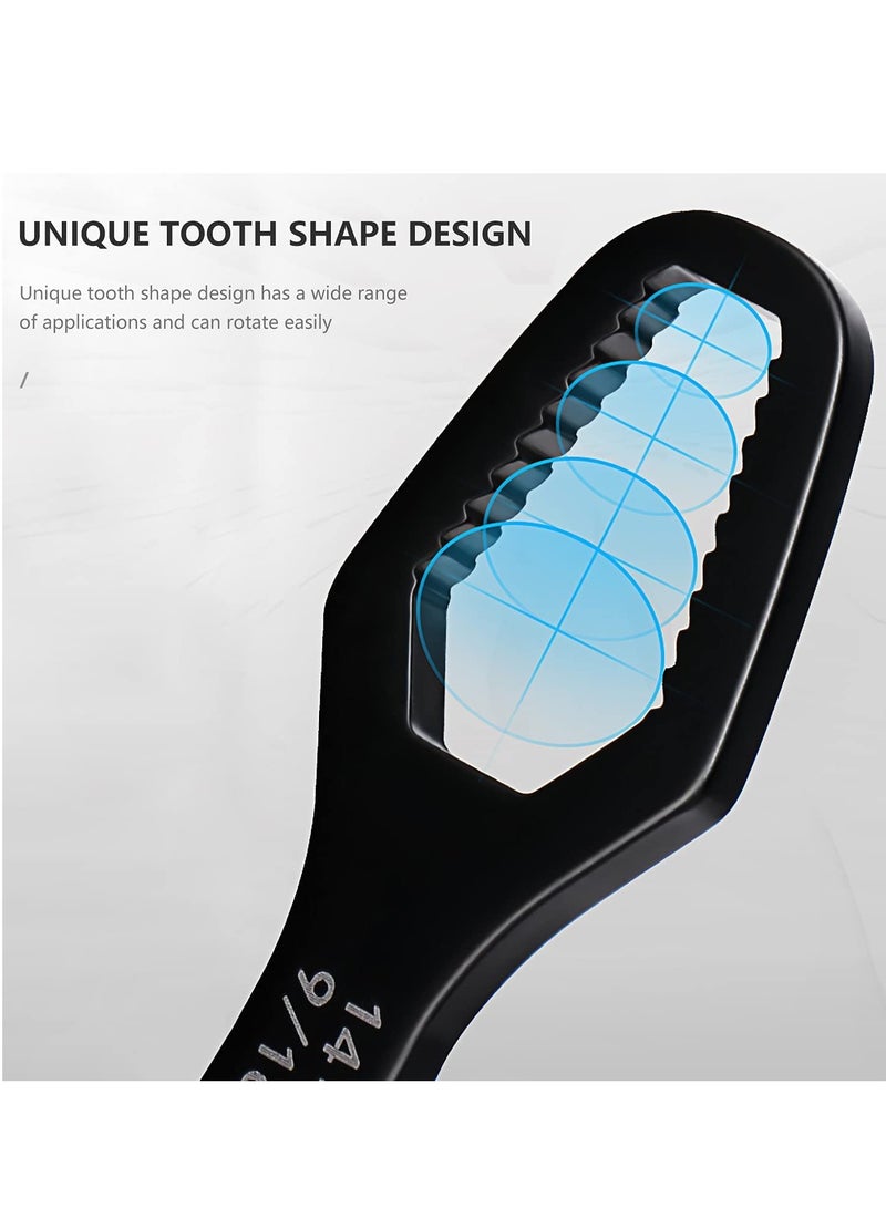 Universal Double Sided Wrench, Adjustable Spanner, Multifunctional Wrench for DIY Machine & Auto Maintenance,Multi Tool, Self-Tightening Wrench, Anti Corrosion, Open End 8-22 mm.Black - Image 4