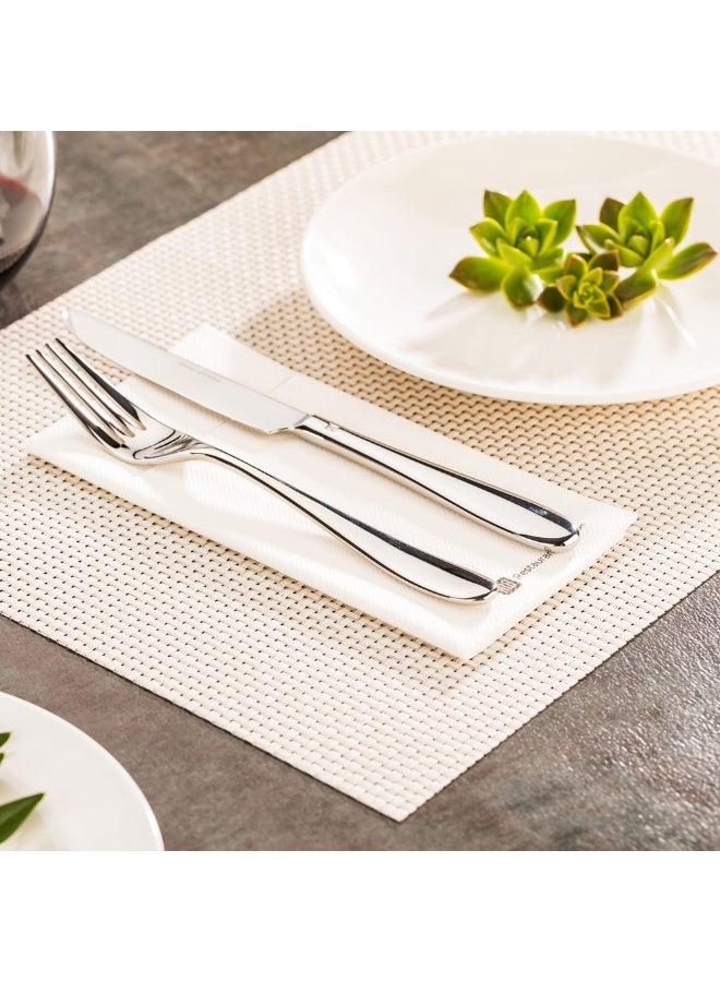 Restaurantware Amalfi 16 x 12 Inch Plastic Placemats, Set Of 6 Basketweave Outdoor Placemats - Heat Tolerant, No Stain, White Pearl Vinyl Table Placemats, Waterproof, Easy To Clean - Image 3