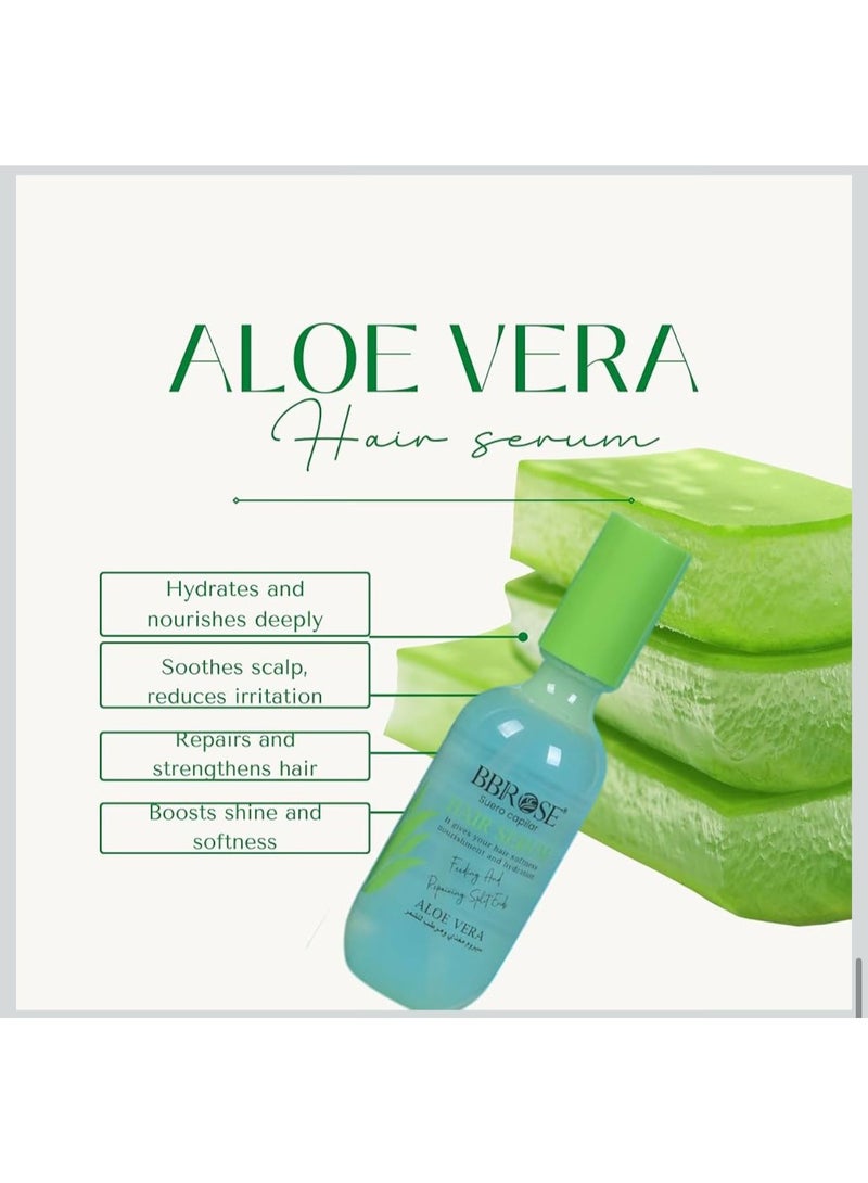 BBROSE Aloe Vera Hair Serum – 160ml | Hydrating & Nourishing Hair Treatment for Frizz Control, Shine & Smoothness | Lightweight Formula for All Hair Types | Heat Protection & Split-End Repair - Image 3